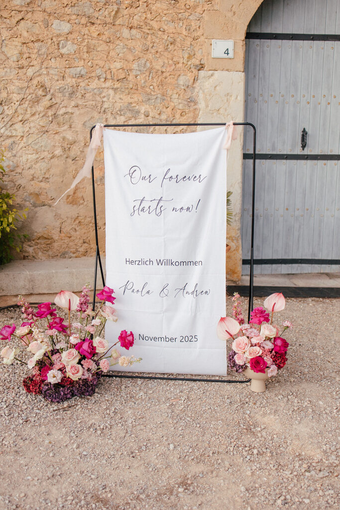 Welcome Banner aus Stoff