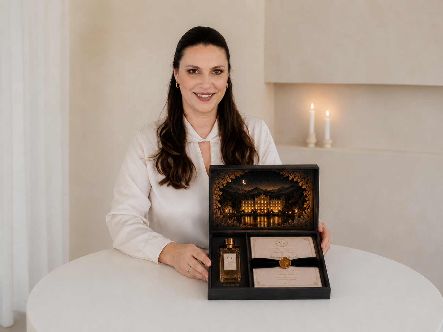 Luxuriöse Hochzeitseinladungsbox