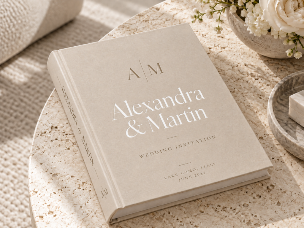 Luxury Wedding Invitation Coffee Table Book
